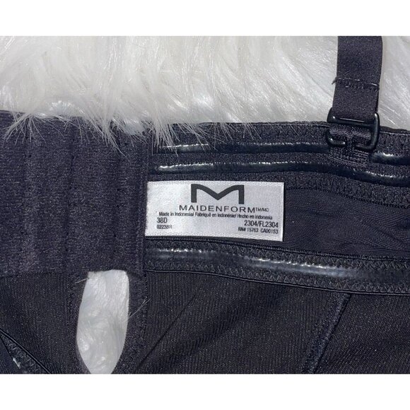 Maidenform Convertible Full Slip Easy Up Strapless Firm Control 2304 38D Black - Picture 4 of 5